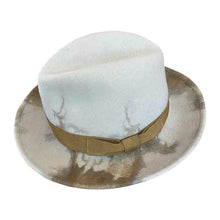 Load image into Gallery viewer, Green Elwood Fedora by Carlisle Hats with marble dye finish, featuring a classic fedora style and 55cm size.