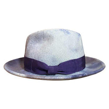 Load image into Gallery viewer, Green Elwood Fedora hat by Carlisle Hats with marble dye finish, featuring a classic fedora design and 55cm size.