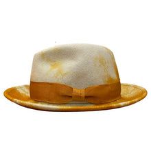 Load image into Gallery viewer, Green Elwood Fedora by Carlisle Hats featuring marble dye finish, classic fedora style with a 55cm brim.