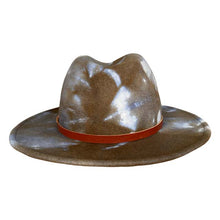 Load image into Gallery viewer, Grey marble dye Carlisle Street Fedora hat with a classic brim and structured crown, made by Carlisle Hats.