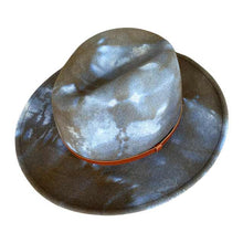 Load image into Gallery viewer, Gray marble dye Carlisle Street Fedora hat by Carlisle Hats, featuring a classic fedora style and wide brim.