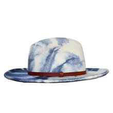 Load image into Gallery viewer, Carlisle Street Fedora hat in marble dye with a wide brim and structured crown, made by Carlisle Hats.