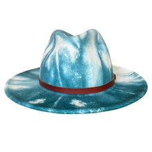 Load image into Gallery viewer, Gray marble dye Carlisle Street Fedora hat with wide brim and classic style, made by Carlisle Hats.