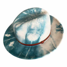 Load image into Gallery viewer, Grey marble dye fedora hat by Carlisle Hats with a classic wide brim and stylish design, size 55cm.