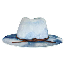 Load image into Gallery viewer, Grey marble dye Woodstock Street Fedora hat by Carlisle Hats, featuring a classic fedora style with a stylish marble pattern.