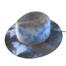Load image into Gallery viewer, Gray marble dye Carlisle Hats Woodstock Street Fedora, 55cm, featuring a classic fedora style with a stylish marble pattern.