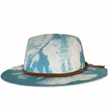 Load image into Gallery viewer, Gray marble dye Woodstock Street Fedora by Carlisle Hats, 55cm, featuring a classic fedora style with a stylish marble finish.