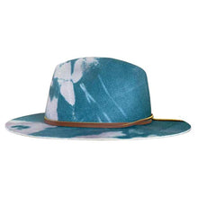 Load image into Gallery viewer, Gray marble-dye Woodstock Street Fedora by Carlisle Hats, 55cm, with a classic fedora shape and stylish brim.