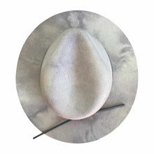 Load image into Gallery viewer, Grey marble dye fedora hat by Carlisle Hats, stylish streetwear style in a classic fedora design with a wide brim.