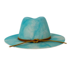 Load image into Gallery viewer, Carlisle Hats Woodstock Street Fedora in marble dye, graychoc color, featuring a classic fedora design with a wide brim and stylish finish.