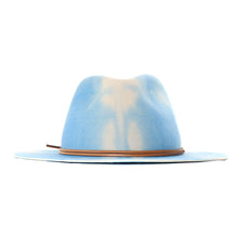 Load image into Gallery viewer, Gray marble dye Carlisle Hats Woodstock Street Fedora showing a classic fedora style with a wide brim and textured finish.