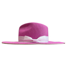 Load image into Gallery viewer, Pink Carlisle Hats fedora with a pink color and classic design, featuring a wide brim and stylish band, size 55cm.