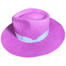 Load image into Gallery viewer, Pink Carlisle Hats fedora with a wide brim and stylish pink color, classic design perfect for fashionable accessories.