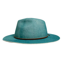 Load image into Gallery viewer, Carlisle Hats Woodstock Fedora in sage hand-dyed wool, featuring a classic fedora shape with a wide brim and stylish band detail.
