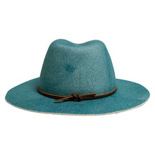 Load image into Gallery viewer, Carlisle Hats Woodstock Fedora in sage hand-dyed wool, featuring a classic fedora shape with a wide brim and stylish band.