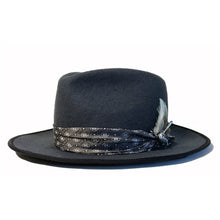 Load image into Gallery viewer, Carlisle Hats Camden Street X Grey Fedora hat with a classic fedora style and wide brim, made from soft, high-quality material.