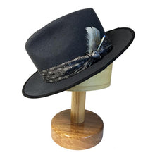 Load image into Gallery viewer, Carlisle Hats Camden Street X Grey Fedora hat with a classic wide brim and structured crown, styled for a timeless look.