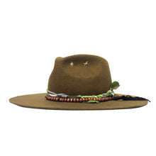 Load image into Gallery viewer, Carlisle Hats Camden Fedora MM Whiskey wide brim hat with a classic fedora style and a stylish, structured design.