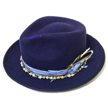 Load image into Gallery viewer, Carlisle Hats Camden Fedora in XX Blue, stylish men's fedora with a wide brim and classic design, perfect for everyday wear