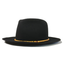 Load image into Gallery viewer, Black Camden Street X Fedora by Carlisle Hats featuring a beaded band, stylish fedora with classic wide brim and structured crown.