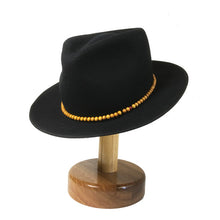 Load image into Gallery viewer, Black Camden Street X Fedora by Carlisle Hats featuring a beaded band, stylish and classic men's fedora hat.