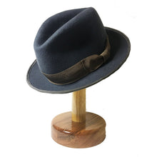 Load image into Gallery viewer, Carlisle Hats Elwood Grey medium brim fedora with a classic style, featuring a structured crown and a matching grey band.