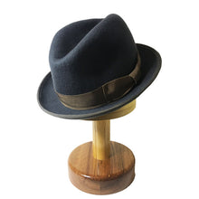 Load image into Gallery viewer, Elwood Grey Small Brim Fedora hat by Carlisle Hats, featuring a stylish grey felt design and a classic small brim for a sophisticated look.