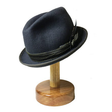 Load image into Gallery viewer, Gray Elwood X Fedora by Carlisle Hats featuring a classic fedora style with a wide brim and stylish band detail.