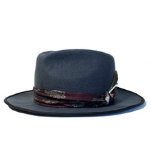 Load image into Gallery viewer, Carlisle Hats Camden Street X Fedora in grey, featuring a classic fedora design with a wide brim and stylish band detail.