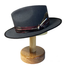 Load image into Gallery viewer, Carlisle Hats Camden Street X grey fedora with classic wide brim and pinched crown, stylish and versatile men's accessory.