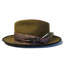 Load image into Gallery viewer, Carlisle Hats Camden Street X Fedora Whiskey B, stylish men's fedora hat with a wide brim and classic design in whiskey color.