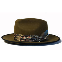 Load image into Gallery viewer, Carlisle Hats Camden Street X Fedora in whiskey color, featuring a classic fedora design with a wide brim and stylish band.