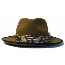 Load image into Gallery viewer, Carlisle Hats Camden Street X Fedora in whiskey color, featuring a classic fedora design with a wide brim and stylish band.