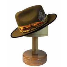 Load image into Gallery viewer, Carlisle Hats Camden Street X Fedora in whiskey color, featuring a classic fedora style with a wide brim and stylish band detail.