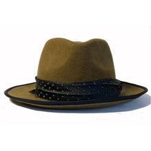 Load image into Gallery viewer, Carlisle Hats Camden Street X Fedora Whiskey D, stylish men's fedora hat in whiskey color with a classic wide brim and pinched crown