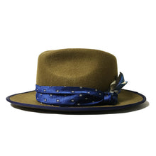 Load image into Gallery viewer, Carlisle Hats Camden Street X whiskey Fedora hat with a classic fedora style, featuring a creased crown and wide brim.