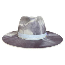 Load image into Gallery viewer, Carlisle Hats Camden Street Marble Dye Mauve fedora hat with wide brim and stylish marble finish, size 56cm.