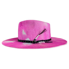 Load image into Gallery viewer, Pink marble dye fedora hat from Carlisle Hats with a classic design and 56cm size.