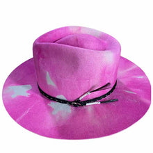 Load image into Gallery viewer, Pink marble dye fedora hat from Carlisle Hats' Camden Street collection, showing the stylish marble-patterned fedora design.