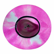 Load image into Gallery viewer, Pink marble-dye fedora hat from Carlisle Hats, Camden Street collection, featuring a stylish wide brim and classic design.
