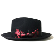 Load image into Gallery viewer, Carlisle Hats Camden 6.5 black fedora made from merino wool felt, featuring a classic design and a wide brim.