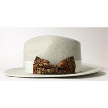 Load image into Gallery viewer, Carlisle Hats Camden 6.5 Stone D fedora made of Merino wool felt, featuring a classic brim and stylish design.