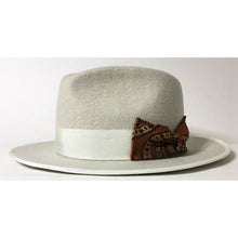 Load image into Gallery viewer, Carlisle Hats Camden 6.5 Stone D fedora made of 100% merino wool felt with a classic wide brim.