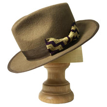 Load image into Gallery viewer, Cambridge Hats Camden 6.5 Tan B fedora made of merino wool felt with a classic brim and stylish design.