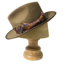 Load image into Gallery viewer, Carlisle Hats Camden 6.5 Tan C Fedora made of merino wool felt with a classic design and wide brim.