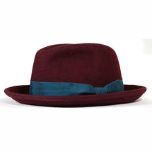 Load image into Gallery viewer, Black Elwood Fedora hat by Carlisle Hats, featuring a classic fedora style with a wide brim and pinched crown.