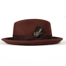 Load image into Gallery viewer, Black Elwood Fedora by Carlisle Hats featuring a classic fedora style and wide brim, perfect for stylish outdoor wear.