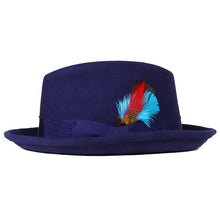 Load image into Gallery viewer, Black Elwood Fedora by Carlisle Hats featuring a classic fedora shape with a wide brim and stylish band.