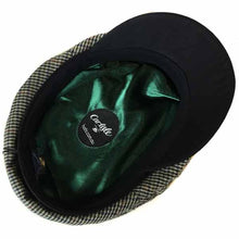 Load image into Gallery viewer, Carlisle Hats Skipper Cap Tweed, classic fisherman cap in small herringbone tweed fabric, stylish and durable headwear.