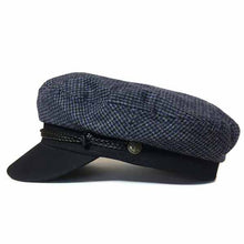 Load image into Gallery viewer, Carlisle Hats Skipper Cap Tweed, a small herringbone fisherman cap with classic tweed fabric.